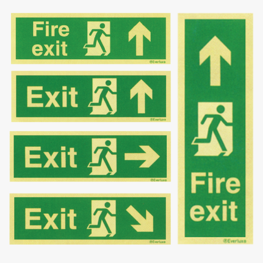 Fire Exit Signs, HD Png Download - kindpng