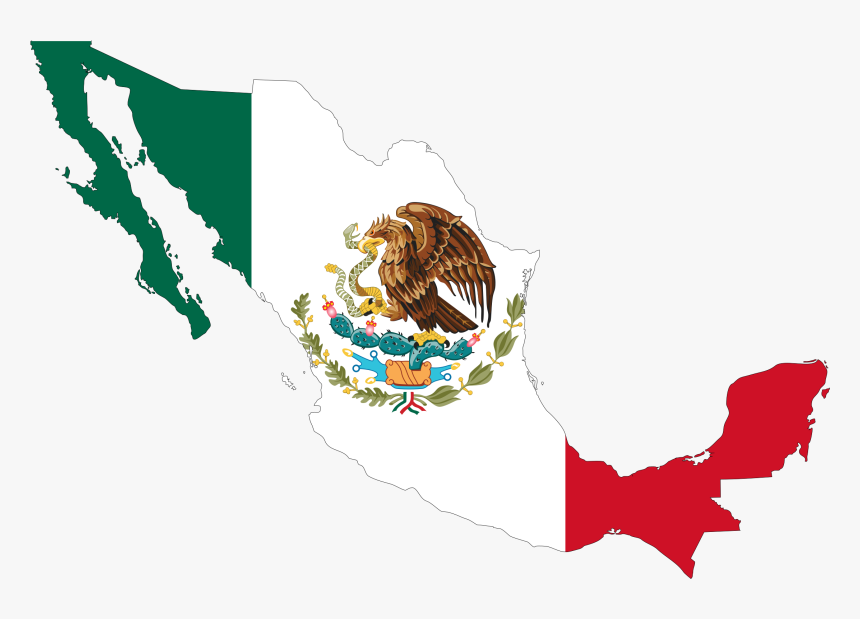 Mexico Flag Icon Png - Mexico Outline With Flag, Transparent Png, Free Download