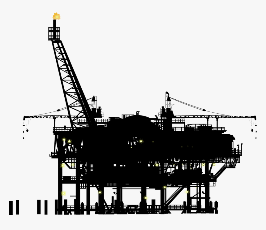 Offshore Platform Black And White, HD Png Download, Free Download