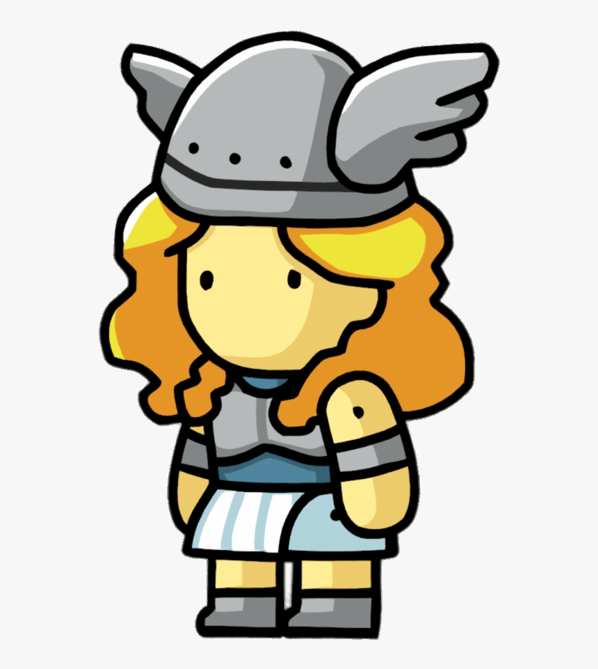 Scribblenauts Valkyrie The Viking - Cartoon, HD Png Download, Free Download
