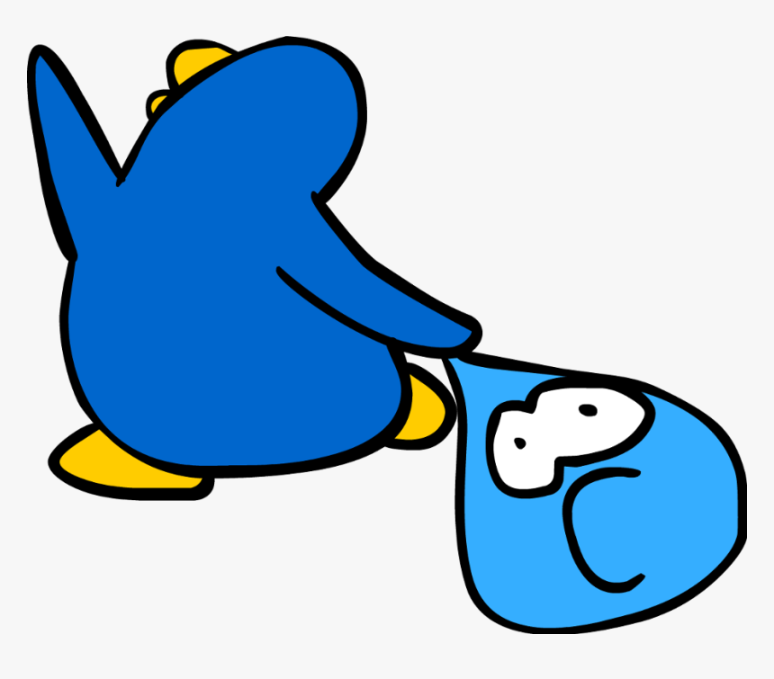 Puffle Bowling Old Blue Penguin - Club Penguin Old Art, HD Png Download, Free Download