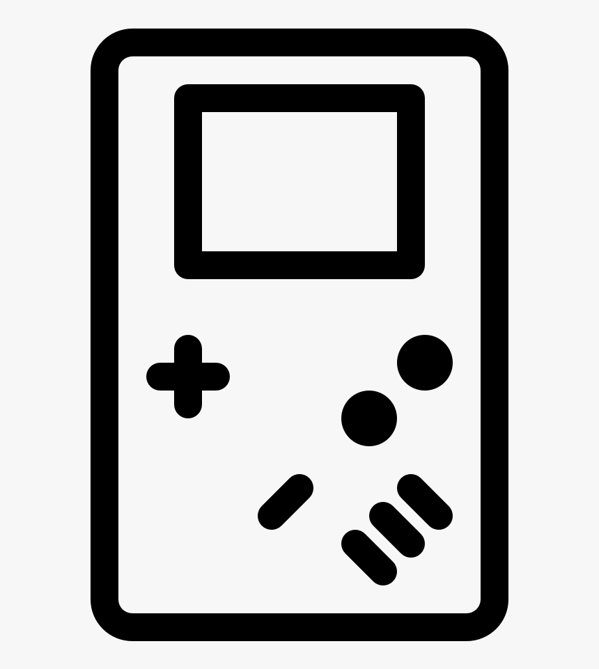 Multimedia Games Handheld G Icon - Game Boy Line Art Png, Transparent Png, Free Download