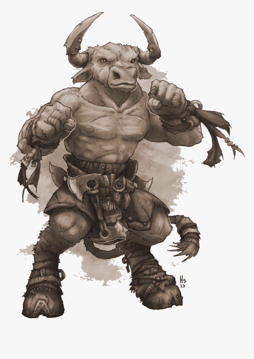 D&d 5e Minotaur Monk, HD Png Download, Free Download