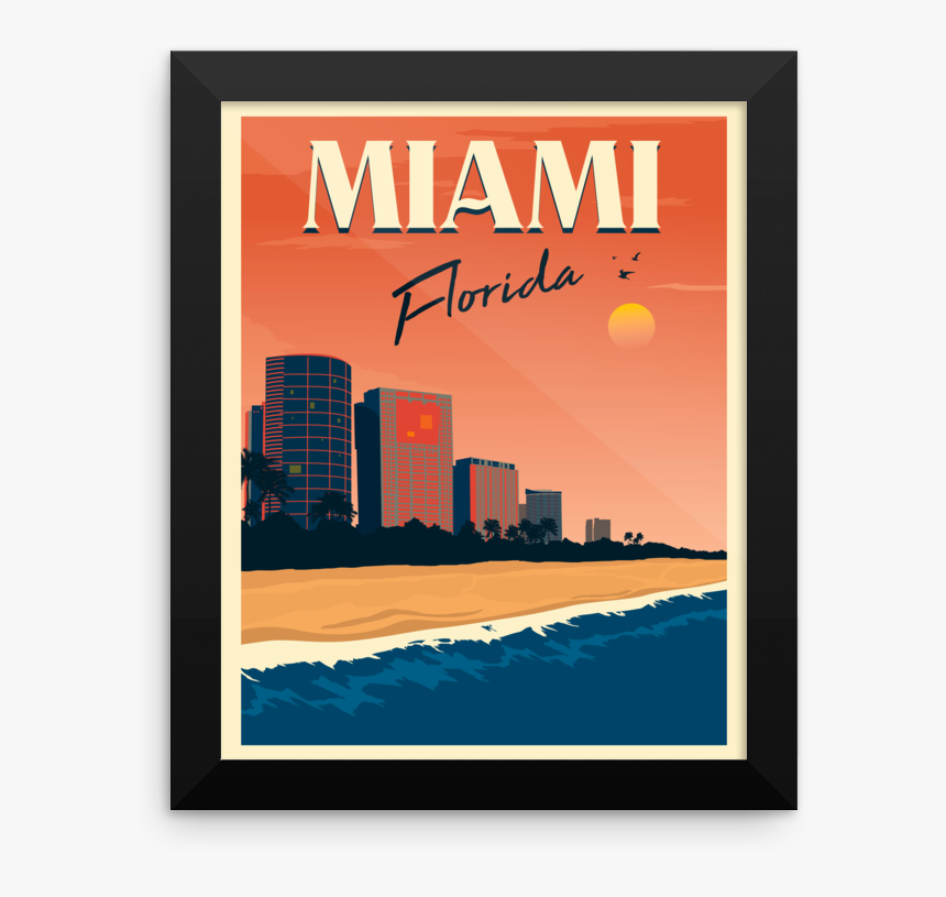 Miami Florida Travel Poster, HD Png Download, Free Download