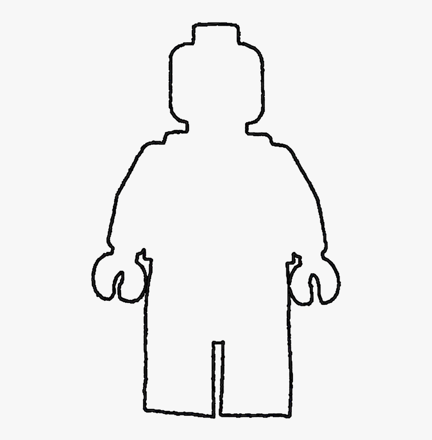 Blank Lego Man Outline, HD Png Download kindpng