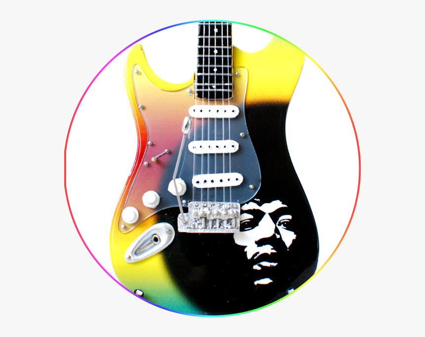 Jimi Hendrix Miniature Guitar Special Edition Selfie, - Jimi Hendrix Art, HD Png Download, Free Download