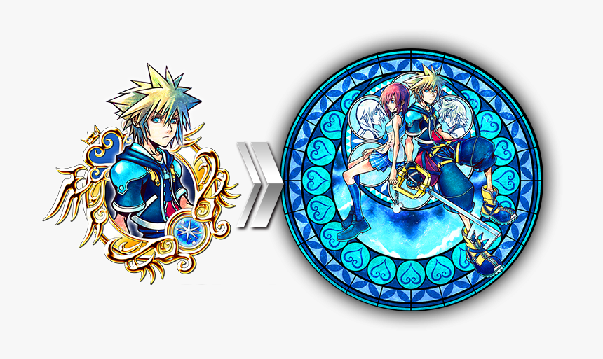 Stained Glass 8 Exp - Official Kingdom Hearts Stained Glass, HD Png Download, Free Download