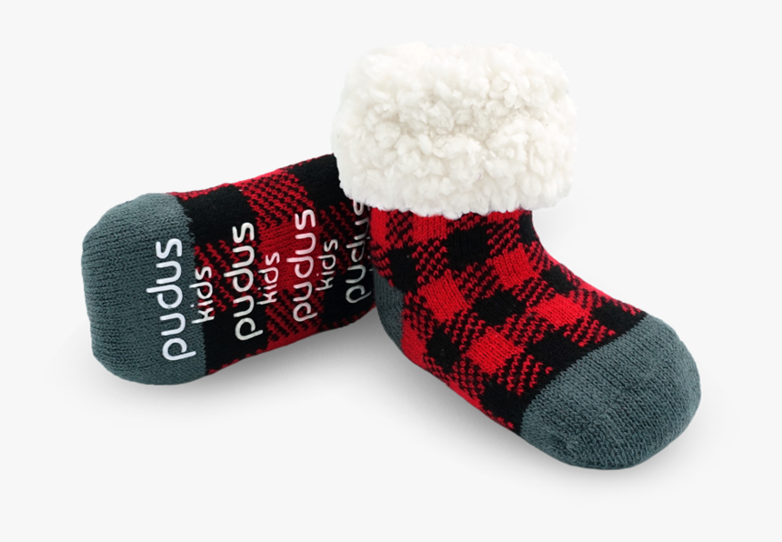 Pudus Red Lumberjack Kids Socks - Sock, HD Png Download, Free Download