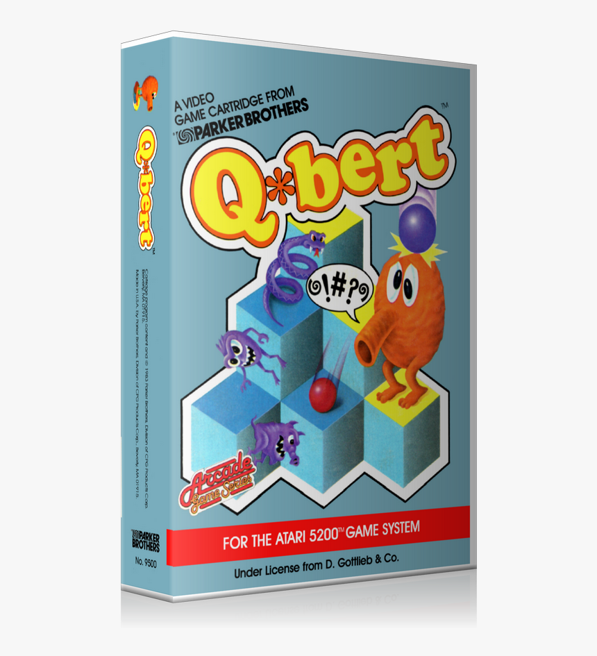 Atari 5200 Qbert 2 Game Cover To Fit A Ugc Style Replacement, HD Png Download, Free Download