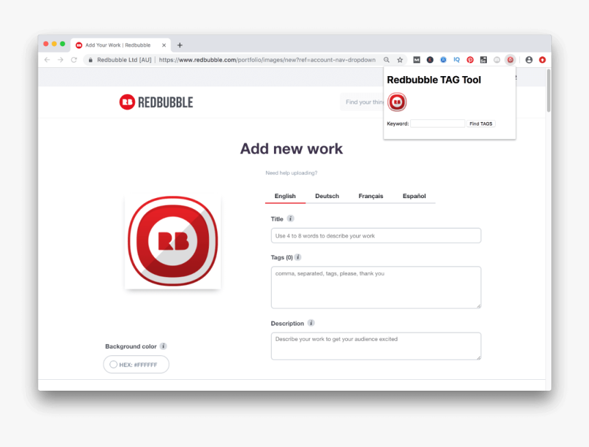 Redbubble Tag Tool, HD Png Download, Free Download