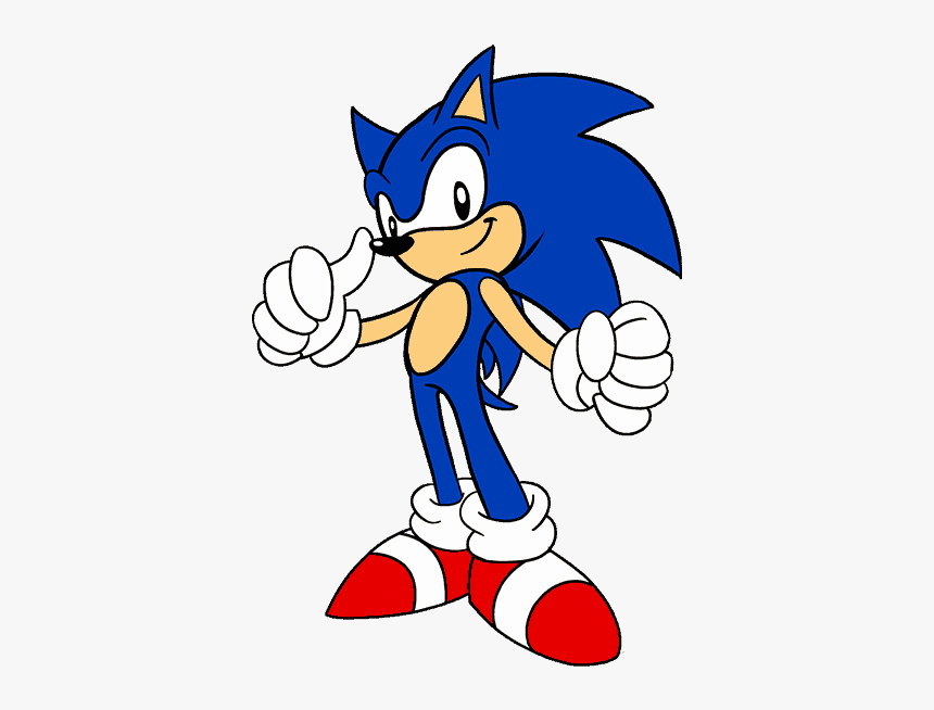 How To Draw Sonic The Hedgehog, HD Png Download, Free Download