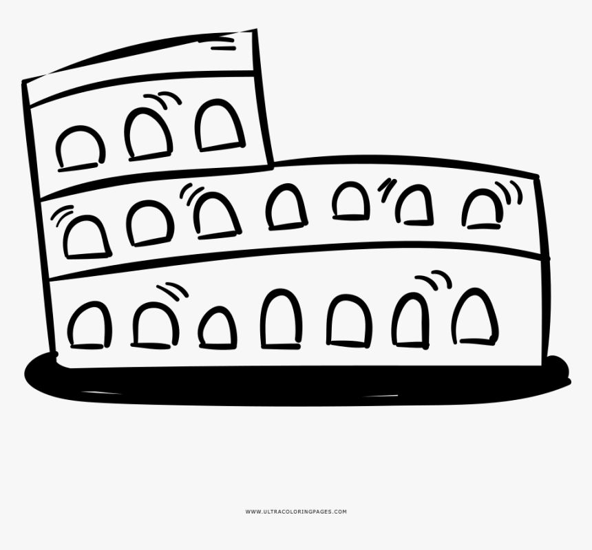 Colosseum Coloring Page, HD Png Download, Free Download