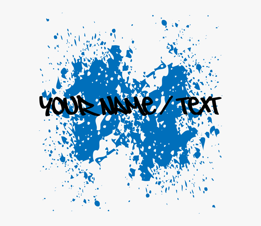 Blue Paint Splatter Mousepad, HD Png Download, Free Download