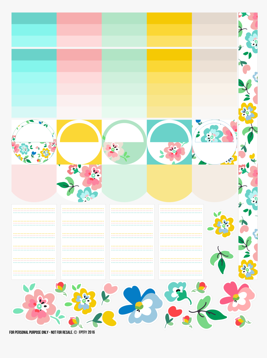 Free Planner Printables Floral, HD Png Download, Free Download