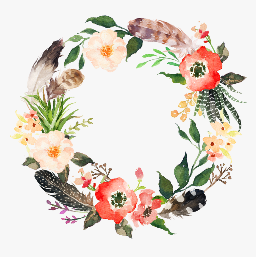 Invitation Wreath Watercolor Painting, HD Png Download, Free Download