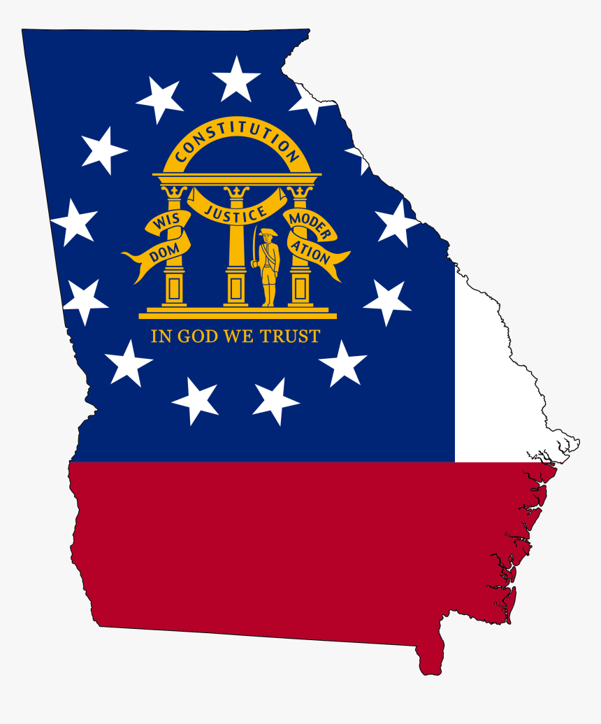 Flag-map Of Georgia - Georgia History, HD Png Download, Free Download