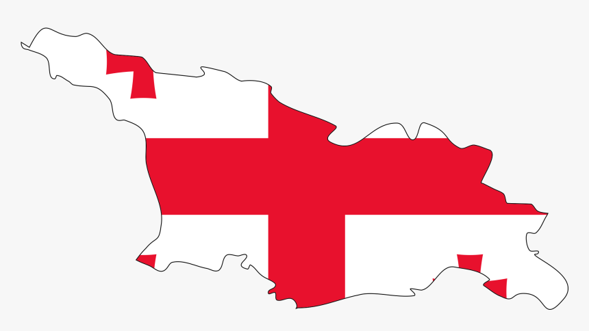 Georgia Flag Map Large Map - Georgia Flag Png, Transparent Png, Free Download