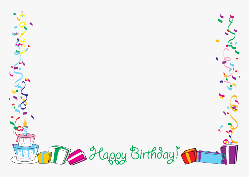 Frame Clipart Happy Birthday - Birthday Border Png, Transparent Png ...