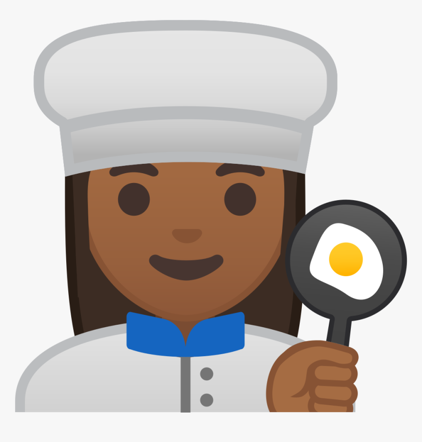 Woman Cook Medium Dark Skin Tone Icon - Emoji Cocinero Png, Transparent Png, Free Download