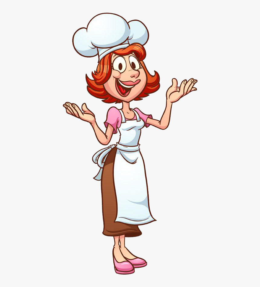 Chef Mother Clip Art - Mother With Apron Cartoon, HD Png Download, Free Download