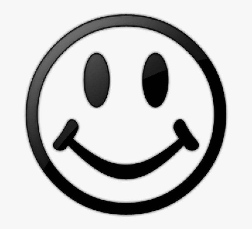 Smiley Face Clip Art Black And White Smiley Face Black - Smile Emoji Black And White, HD Png