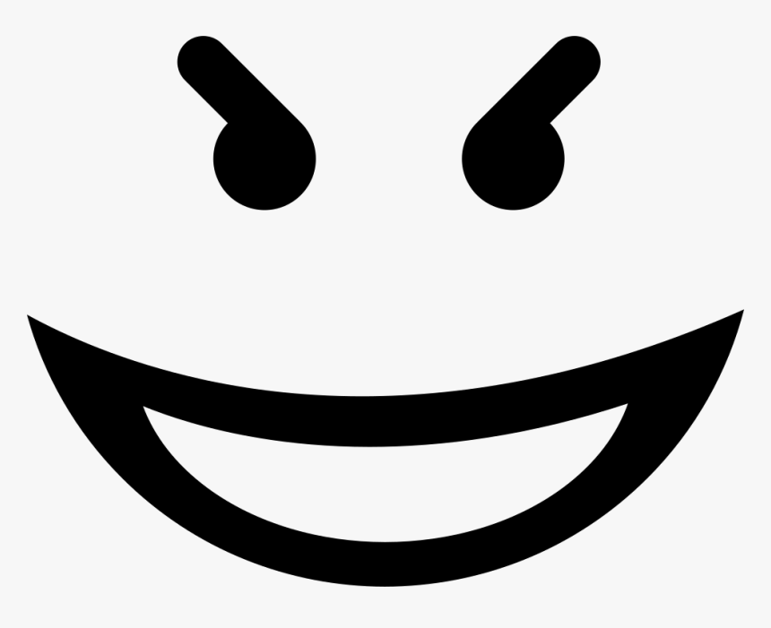 Transparent Happy Clipart Black And White Evil Face No Background Hd Png Download Kindpng