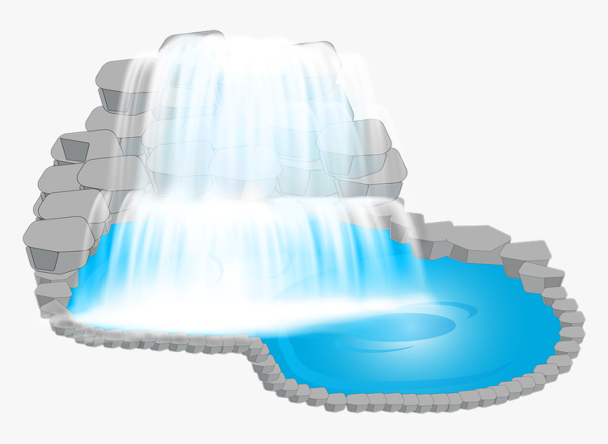 Pond, Waterfall, Lake, Nature, Landscape, Garden - Fountain, HD Png Download, Free Download