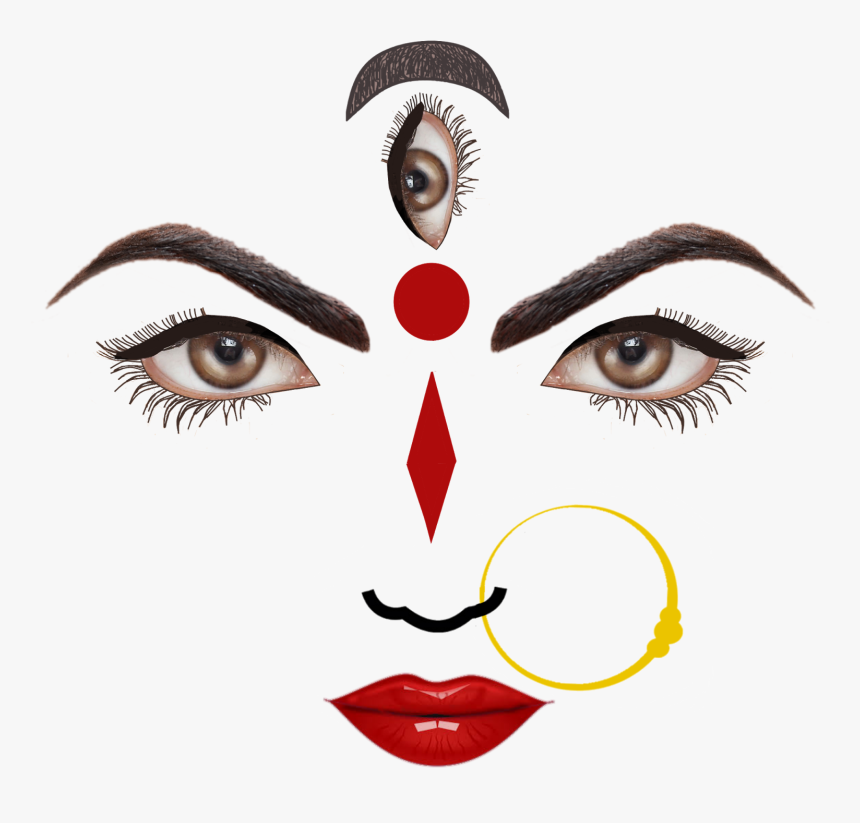 Transparent Girl Face Png - Full Hd Durga Maa, Png Download, Free Download