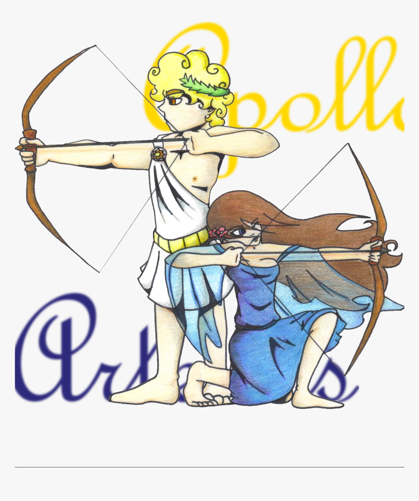 Allhailweegee Month Off - Apollo And Artemis Drawing, HD Png Download, Free Download