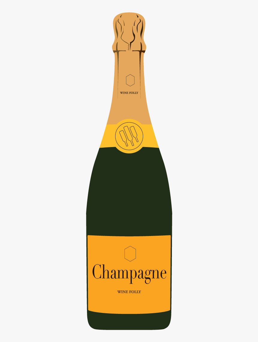 Beverage,wine,glass Bottle,wine Bottle,sparkling Beverage - Bottle Of Champagne Illustration, HD Png Download, Free Download