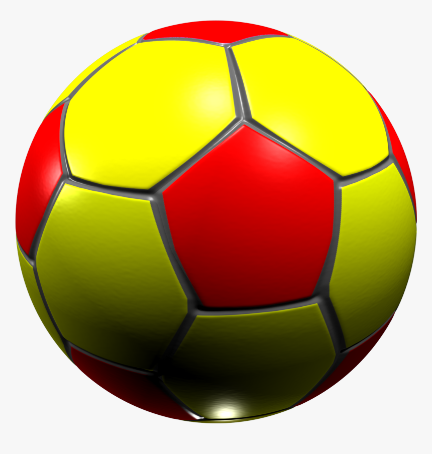 Football Png - Red And Yellow Football, Transparent Png, Free Download