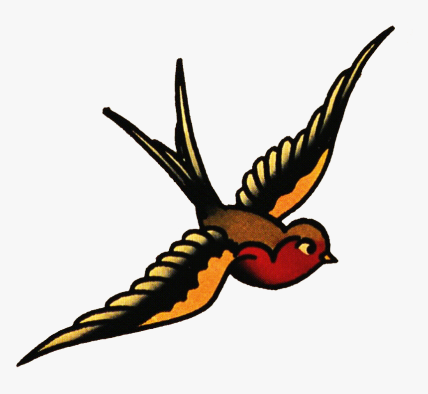 And Tattoo School Old Tattoos Flash Clipart - American Traditional Swallow Tattoos, HD Png Download, Free Download
