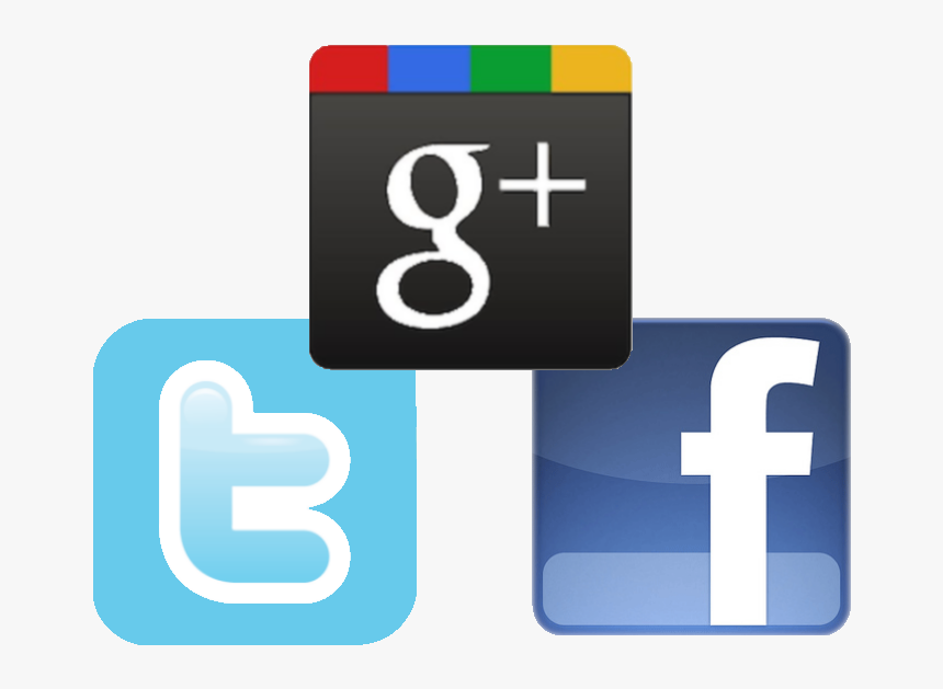 Facebook Twitter Google Icons - Facebook Twitter Google Plus, HD Png Download, Free Download