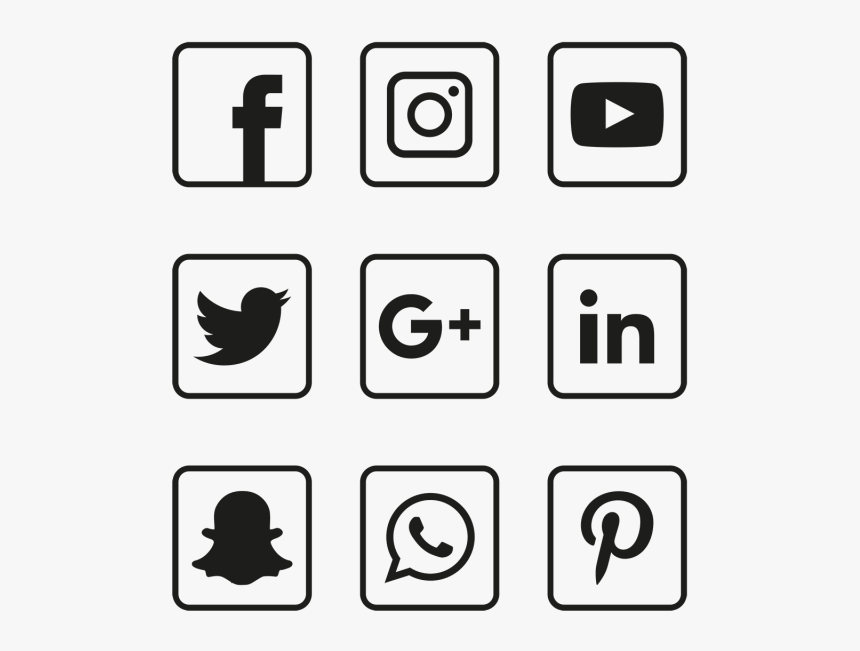 Black Transparent Social Media Logos, HD Png Download, Free Download
