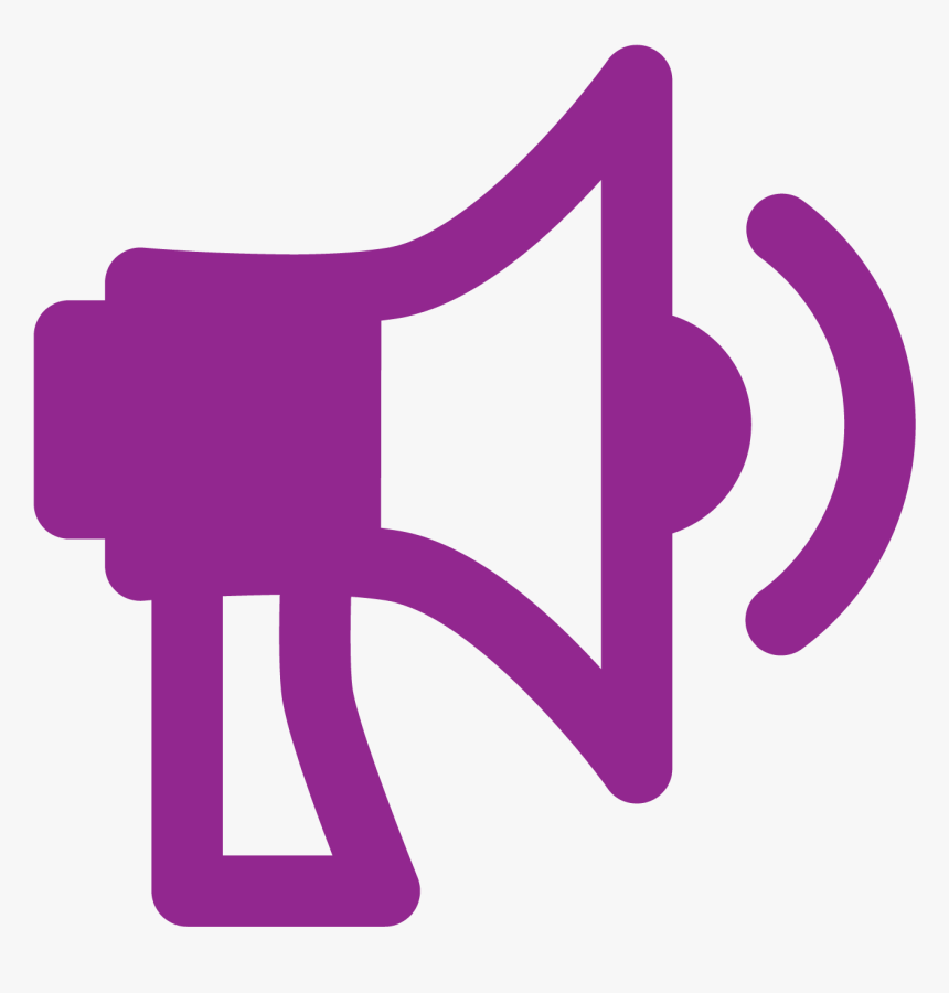 Purple Megaphone Png, Transparent Png, Free Download