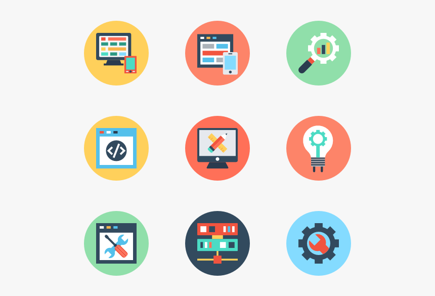 Web Design And Development Flat Web Design Icon Hd Png Download Kindpng