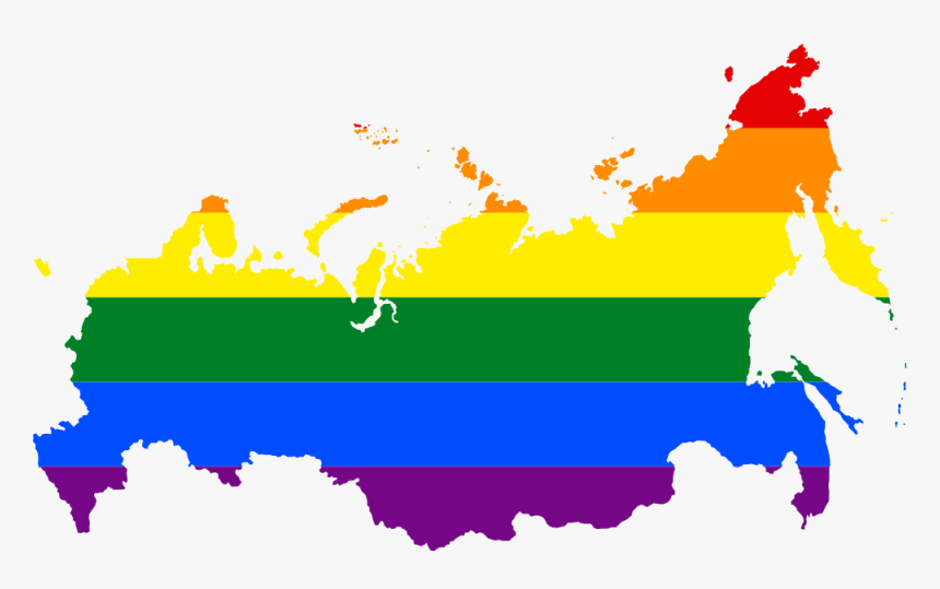 800px-lgbt Flag Map Of Russia - Russia Gay Flag, HD Png Download, Free Download