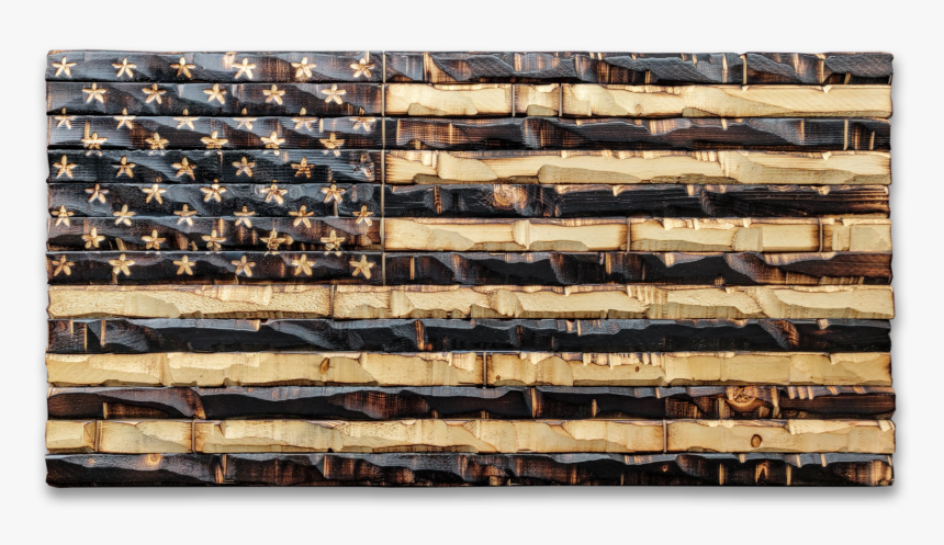 Rustic Wood Burned American Flag 38x20"
 Class="lazyload - Plank, HD Png Download, Free Download