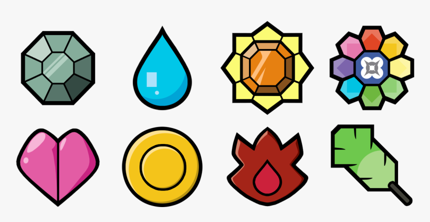 Pokemon Badges In Pokemon Lets Go Hd Png Download Kindpng