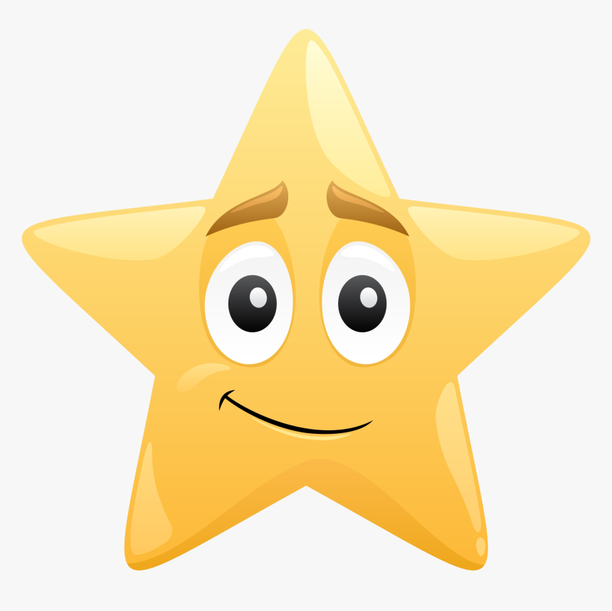 Star With Smiley Face, HD Png Download, Free Download