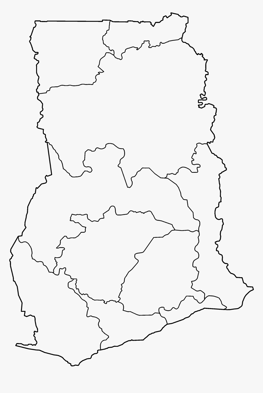 Ghana Regions Blank, HD Png Download - kindpng