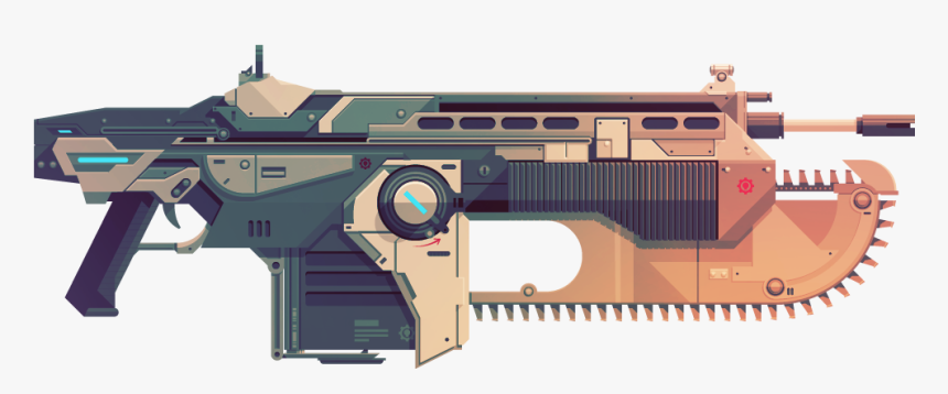 Lancer Large - Gears Of War Gun Vector, HD Png Download, Free Download