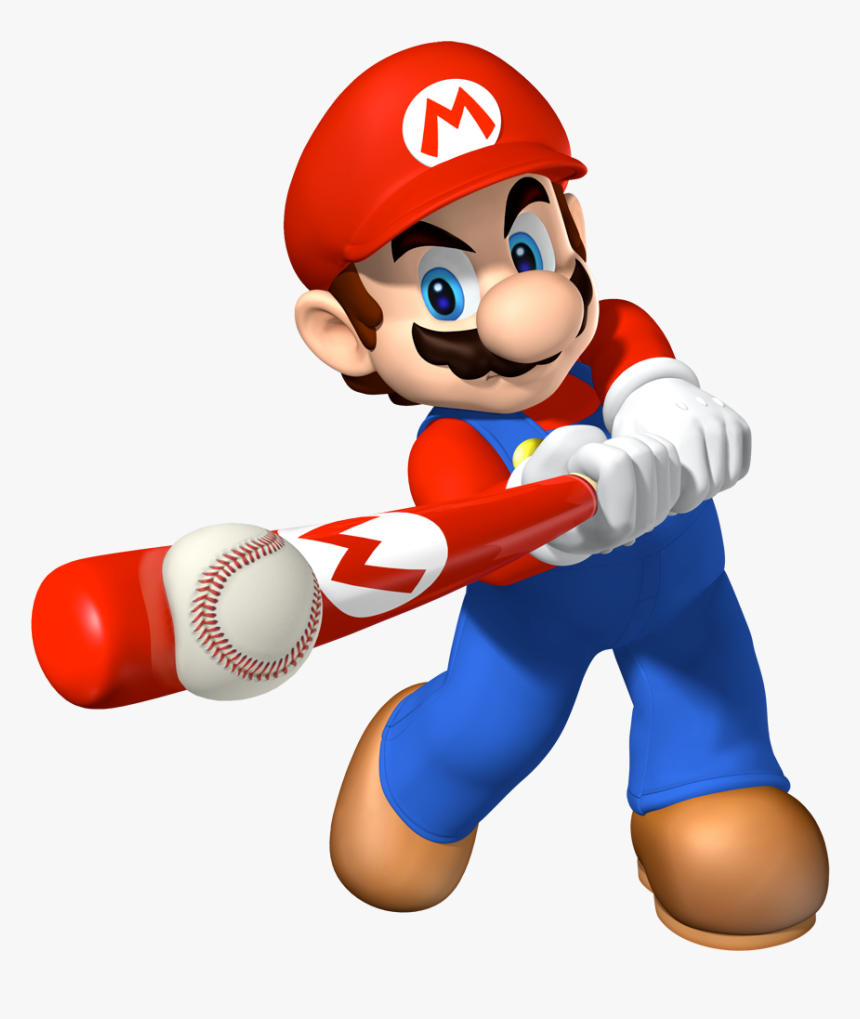 Mario Playing Png Image - Mario Super Sluggers Mario, Transparent Png, Free Download