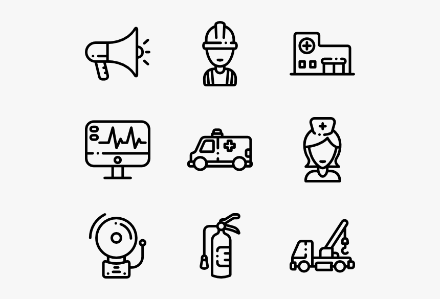 Emergency Services - Bar Icons, HD Png Download, Free Download