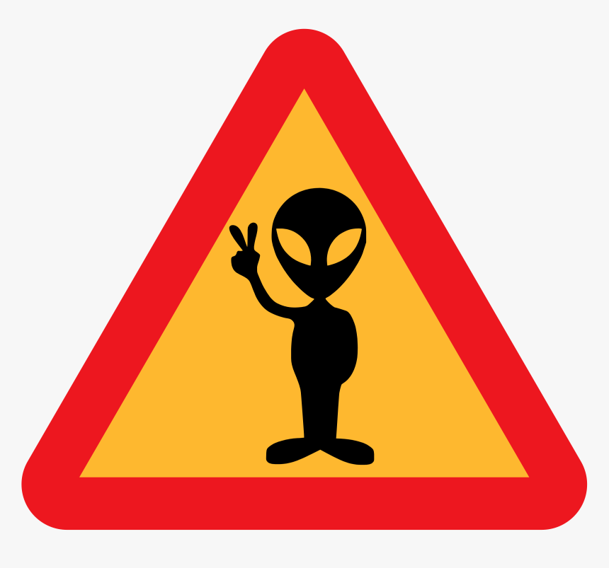 Warning For Aliens Clip Arts - Alien Clipart, HD Png Download, Free Download