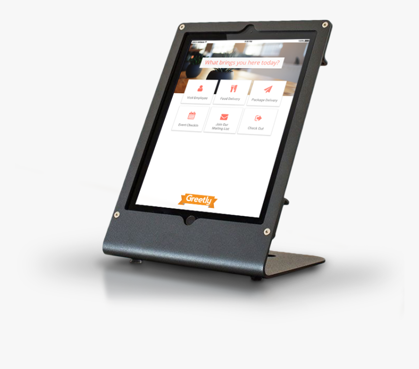 Greetly Digital Receptionist App Helps Modernize Office - Visitor Check In Kiosk, HD Png Download, Free Download