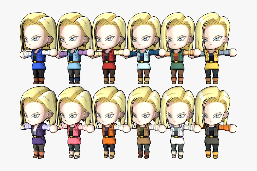 Download Zip Archive - Dragon Ball Fighterz Android 18 Colors, HD Png Download, Free Download