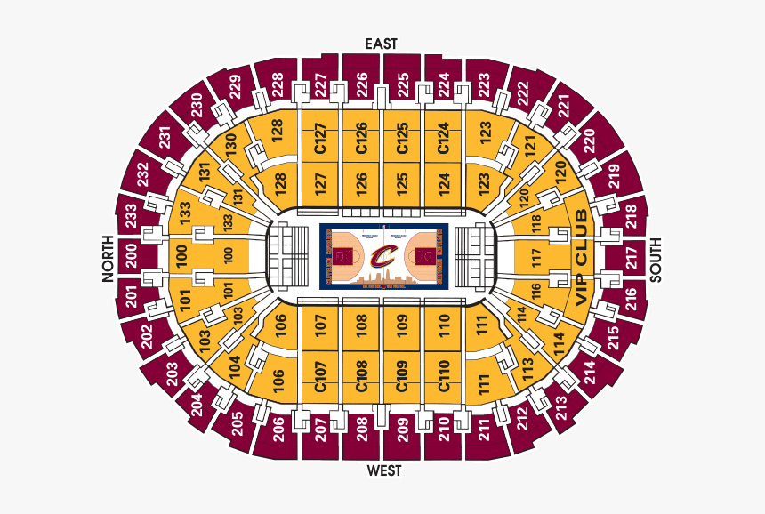 Quicken Loans Arena Seating Chart, HD Png Download kindpng