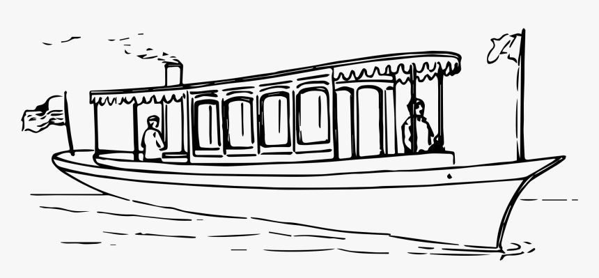 Steam Boat Clip Arts - Boat Or Ship Drawing, HD Png Download, Free Download