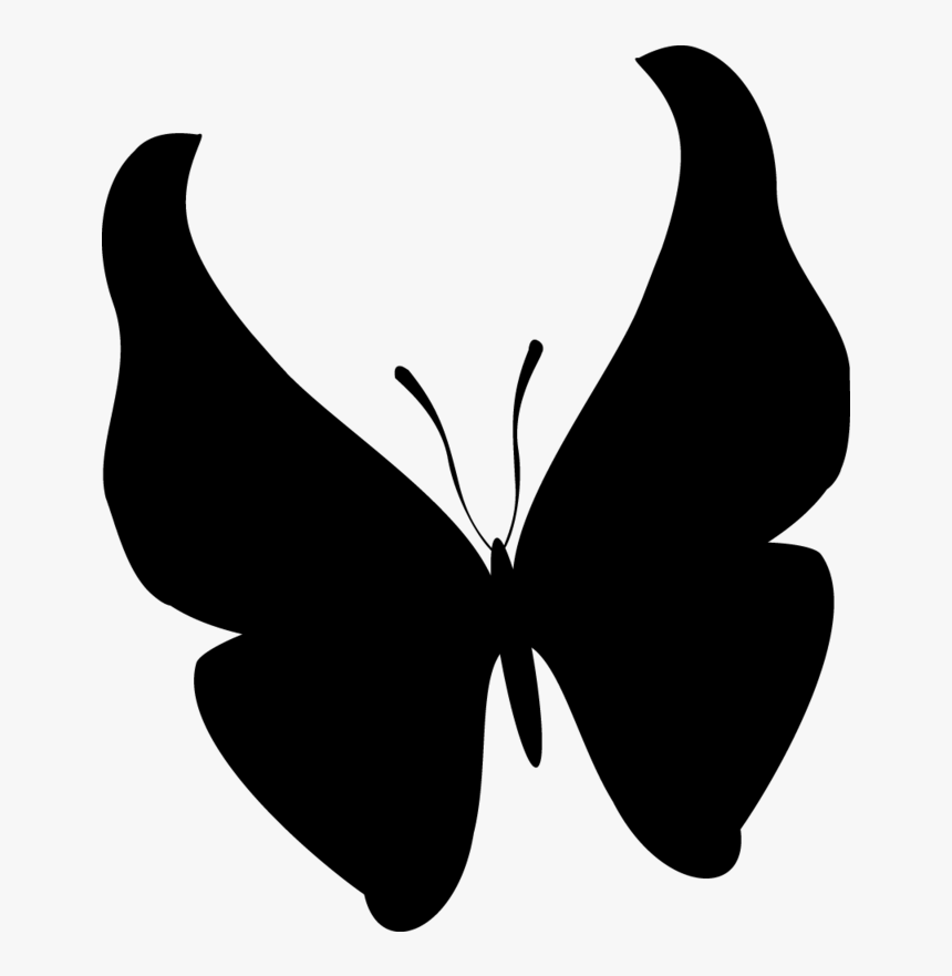 Brush-footed Butterflies Clip Art Black Silhouette, HD Png Download, Free Download